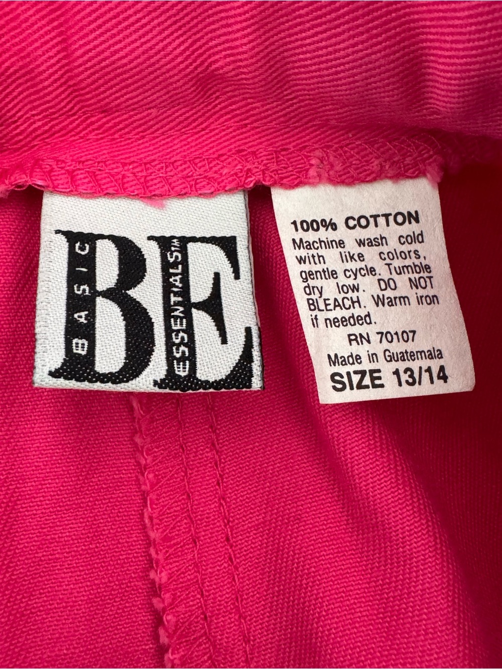 Vintage BE Basic Essential Hot Pink Cotton Bermuda Shorts Barbiecore Preppy - Picture 4 of 6